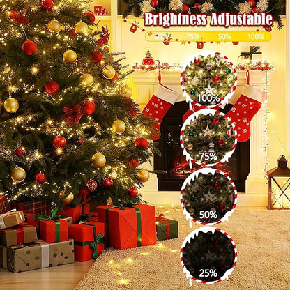 2026 New Voice Control 88ft 240LED Smart String Lights Outdoor/Indoor | String Lights with Remote, 12Modes, 7Voice Commands & Timers, Christmas Twinkle Light for Xmas Tree Decor (Warm White)
