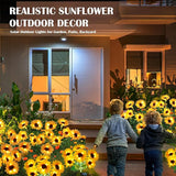 Solar Garden Lights - Solar Sunflower Outdoor Decorative Stake Lights Waterproof, Updated 60 LED Solar Flower | Lumora
