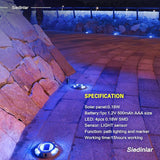 SIEDiNLAR Solar Deck Lights Driveway Dock Light LED Solar Powered Outdoor Waterproof Road Markers for Garden Step | Lumora