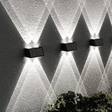 2-Pack Solar Fence Lights, Up & Down Lighting, 50LM/25LM Dual Brightness, 4 Color Modes, IP65 Waterproof, 1200mAh | Lumora