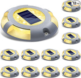SIEDiNLAR Solar Deck Lights Driveway Dock LED Light Solar Powered Outdoor Waterproof Road Markers for Pathway Step | Lumora