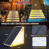 LED Solar Step Lights Waterproof Outdoor Stair Lights, Warm White Solar Deck Lights IP67 Solar Decoration Lights | Lumora