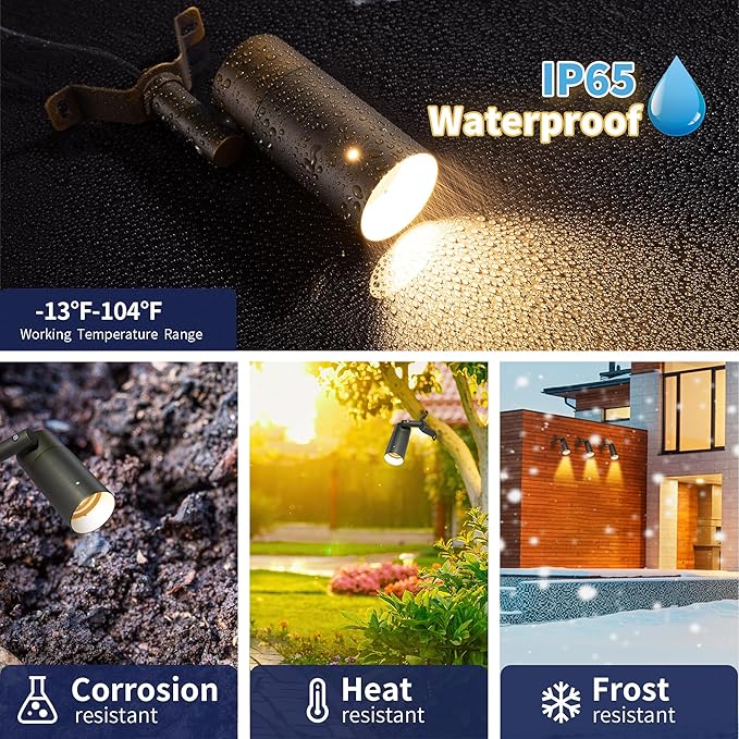 Gardenreet Low Voltage Down Lights, 12V Outdoor LED Landscape Spot Downlights for Tree Garden Yard with 4000K MR16 | Lumora