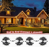 Brightown 50 Feet C9 Bulb String Lights Outdoor Warm White Clear Christmas Lights Black Wire for Outdoor Patio Room | Lumora