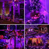 AmyHomie Purple Christmas Lights, 108Ft 300LED Halloween String Lights, 8 Modes Waterproof Fairy Lights for Outdoor | Lumora