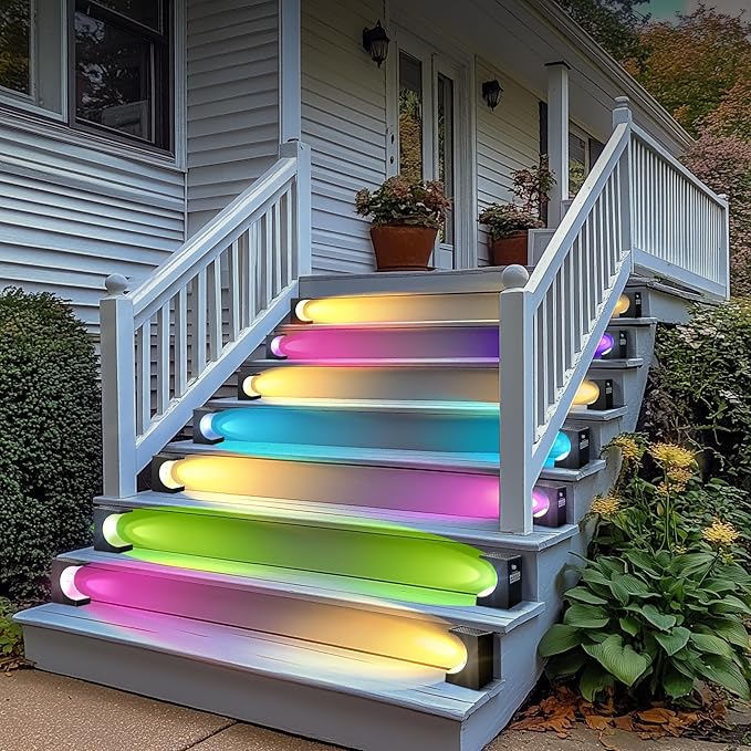 Crescent-Shaped Solar Step Lights for Outside Waterproof IP67,Long-Lasting LED Stair Light - Outdoor Path Light | Lumora