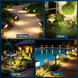 LANSOW 12 Pack Solar Spot Lights Outdoor Waterproof IP67, (90 LED/4 Modes) Solar Landscape Spotlights, 2-in-1 Solar | Lumora