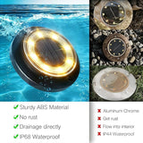 Flacchi Solar Lights Outdoor - Solar Powered Ground Lights Outdoor Solar Disk Light Waterproof Landscape Light for | Lumora