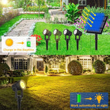 T-SUNUS Solar Christmas Spotlight Outdoor Warm White 3000K, 4-in-1 Spot Lights IP65 Waterproof 9.8ft Cable 5W | Lumora