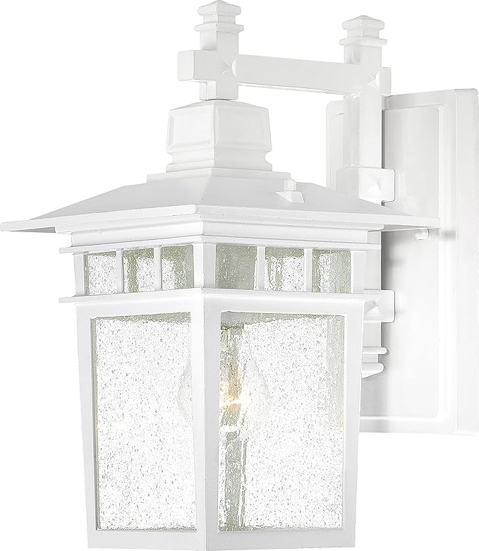 Nuvo 60/4957 One Light Outdoor Wall Mount, Large, White | Lumora