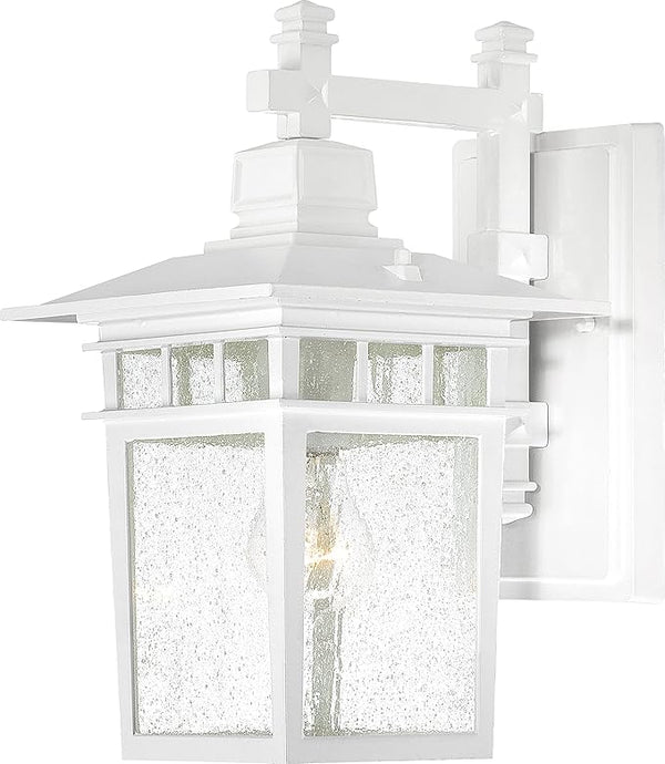 Nuvo 60/4957 One Light Outdoor Wall Mount, Large, White | Lumora
