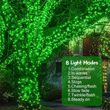 164Ft 500 LED Green St. Patrick's Day Lights, Waterproof 8 Twinkle with Memory Functions Green String Lights for | Lumora