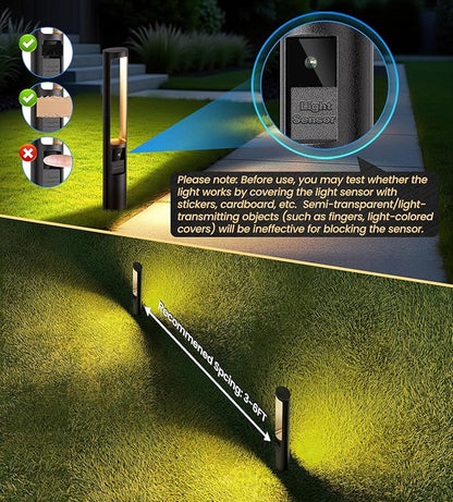 MEIKEE 5W Pathway Lights Low Voltage, 12-24V Auto On/Off Landscape Lights with 100W Transformer 100FT Cord, 2700K Warm White Aluminum Landscape Outdoor Lighting for Yard Path Garden Lawn 12-Pack