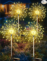 suddus Solar Garden Lights Outdoor Waterproof Decorative, 4Pack 150LED Firework Lights, Solar Fairy Lights for | Lumora