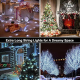 164Ft 500 LED White Christmas Lights, Waterproof 8 Twinkle with Memory Functions Christmas Tree Lights for Indoor | Lumora