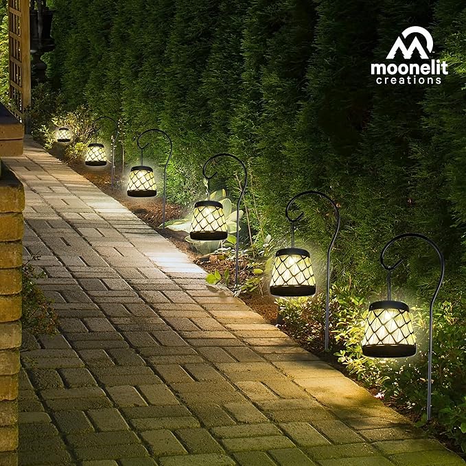MCSSLNT Solar LED Stake Lantern with Shepherd Hook, Waterproof Solar-Powered Lighting, Decor for Gardens, Pathways | Lumora