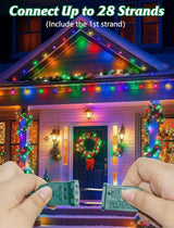 SUNSGNE 25FT LED Colored Christmas Lights with 25 G40 LED Shatterproof Frosted Multicolor Globe Bulbs, Waterproof | Lumora