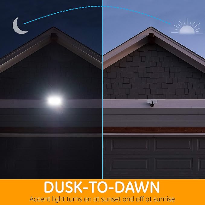 Enbrighten 2-in-1 LED Flood Light Outdoor, Security Light, 2480 Lumens, 2 Adjustable, 2200K-5000K, Motion Sensor | Lumora