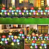 10 LED 7-Color Changing Solar Rose Flower Lights Garden Decorations Outdoor Waterproof Decorative Stake Lights for | Lumora