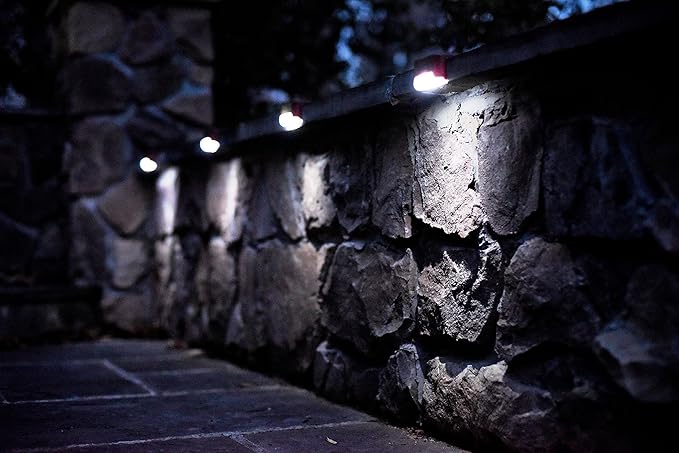 Maxsa 47332 Solar-Powered LED Deck and Railing Lights, Auto On/Off Dusk-to-Dawn, Weatherproof for Decks, Steps, and | Lumora