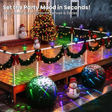 Solar Christmas Fence Lights Outdoor Decor, Waterproof Patio Lights with RGB Color Changing for Holiday & Halloween | Lumora