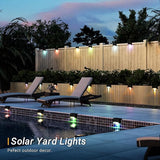 pearlstar 16 Pack Color Changing Solar Deck Lights,Solar Pool Side Lights,Waterproof LED Light for Outdoor Decks | Lumora