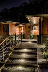 Kichler River Path 17.5" LED Outdoor Wall Light in Textuerd Black, 1-Light Contemporary Exterior Wall Sconce with | Lumora
