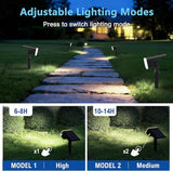 Solar Spot Lights Outdoor Waterproof IP65,6 Pack,Cool Light, 2 Lighting Modes Selectable, Solar Powered Yard Garden | Lumora