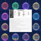 Joomer Smart RGB Christmas Hanging Ball Lights, 12in 108 LED Foldable Color Changing Xmas Light, App and Remote | Lumora