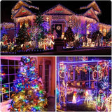 XTF2015 262FT 800 LED Christmas String Lights, Christmas Lights Plug 8 Modes Memory Function with Timer, UL | Lumora