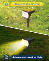 Kaxiida Solar Lights Outdoor Waterproof IP68, 3 Lighting Models Solar Powered Spot Lights Outdoor, 56LED Light Dusk | Lumora