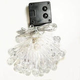 Hometown Evolution, Inc. Solar Powered Water Drop String Lights - 30 LED Warm White, 8 Modes, Outdoor Waterproof | Lumora