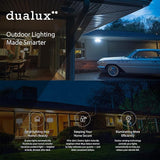 VAXCEL Yosemite Bronze Motion Sensor Dusk to Dawn Rustic Outdoor Wall Light White Glass | Lumora