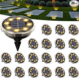 SOLPEX Solar Ground Lights 20 Pack, Solar Pathway Lights Outdoor Waterproof, Landscape Lighting for Garden | Lumora