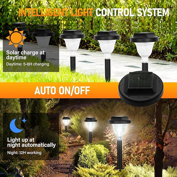 8 Packs Solar Ground Light& 10 Packs Solar Pathway Light | Lumora