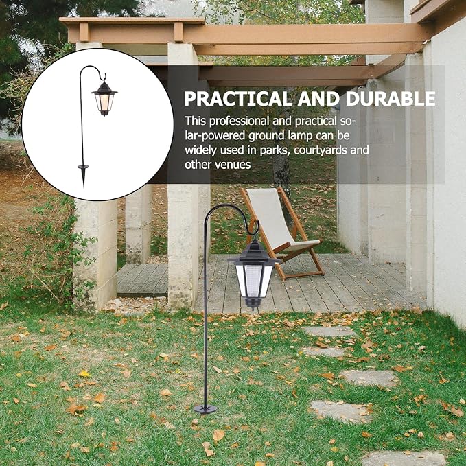 Toyvian Solar Courtyard Lawn Light Hexagonal Vintage Solar Pathway Lamp Waterproof Outdoor Garden Decorative Yellow | Lumora
