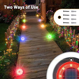 Flacchi Solar Ground Lights - Solar Powered Lights Outdoor Solar Disk Light Waterproof Landscape Light for Patio | Lumora
