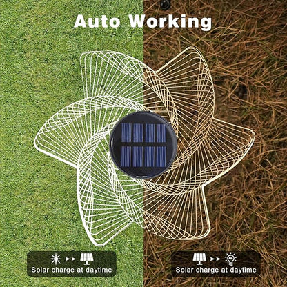 Solar Ground Flora Lights Outdoor,Solar Ground Lights for Yard, Wall, Deck, Garden, Pathway Garden Decor Gifts for Women Men Mom Grandma (Warm White)