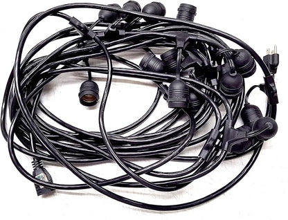 Outdoor String Lights Patio Party Lights Summer Deck Lights (Bulbs Included) 48ft
