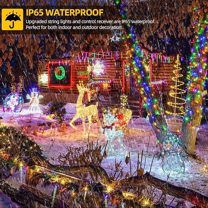 1000 LED 328ft 11 Modes with Timer Remote Christmas String Lights IP55 Outdoor Waterproof UL Certificated Indoor | Lumora