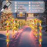 12-Pack 22" Christmas Candy Cane Lights Outdoor Pathway - Waterproof IP65, 8 Lighting Modes with Timer, Christmas | Lumora
