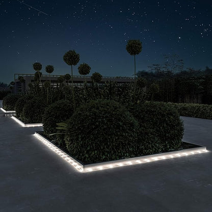 Outdoor Solar Rope Light- Solar Powered Cable String 100 LED Lights with 8 Modes for Patio, Backyard, Garden, Events by Pure Garden (Cool White)