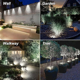 Solar Spot Lights Outdoor, Landscape Spotlights IP65 Waterproof 9.8ft Cable, Dusk to Dawn Solar Uplights for Trees | Lumora