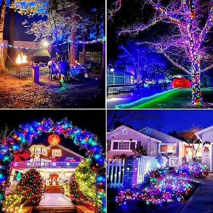 40ft 100LED Solar String Lights Outdoor with 8 Modes & Waterproof - Warm White Solar Fairy Lights for Garden, Patio, Yard, Wedding, Party Decor