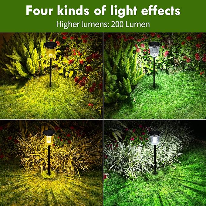 11 Pack Solar Lights for Outside, Super Bright Solar Pathway Lights Waterproof,Up to 14 Hrs Auto On/Off Garden | Lumora