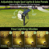 102 LED Solar Spot Lights Outdoor Waterproof IP65, Adjustable Landscape Spotlights, [8 Pack/4 Modes] Auto On/Off | Lumora