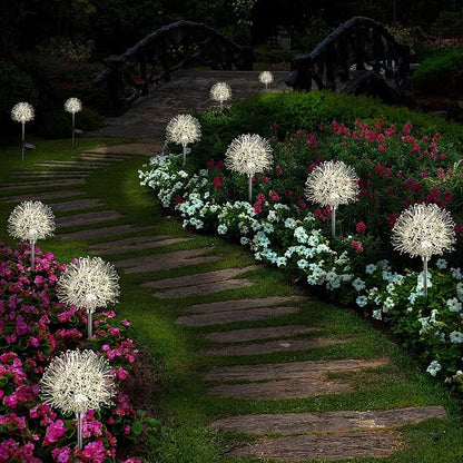 Solar Garden Lights - 2 Pack Decorative Outdoor Lights, Auto ON/OFF for Garden Gifts, White