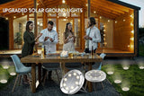 Solar Garden Lights, Plastic Diamond Cover Solar Ground Disk Lights Out Door Waterproof, Decorative Path in-Ground | Lumora