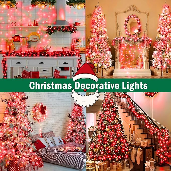 SAUIRS 197FT 500 LED Christmas Lights Outdoor String Lights with 8 Modes Timer Waterproof Fairy Light Plug in for | Lumora