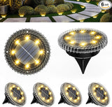 6 Pack Small Solar Ground Lights, Pathway Lights Waterproof, Outdoor Solar Light for Garden, Driveway, Walkway | Lumora